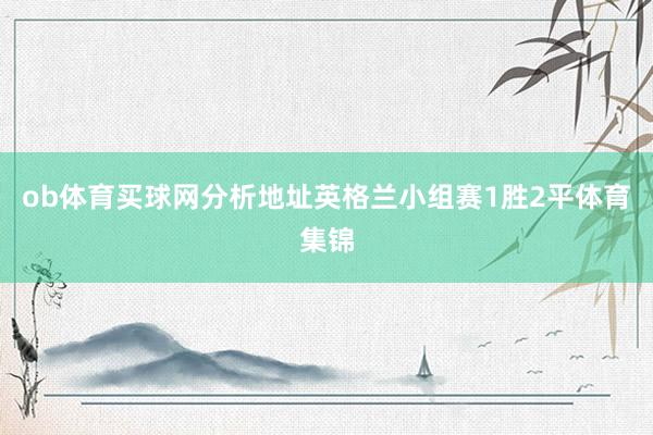 ob体育买球网分析地址英格兰小组赛1胜2平体育集锦