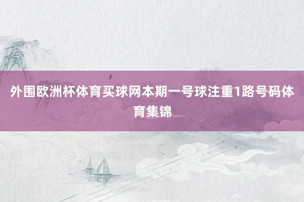 外围欧洲杯体育买球网本期一号球注重1路号码体育集锦