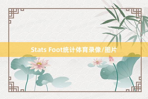 Stats Foot统计体育录像/图片